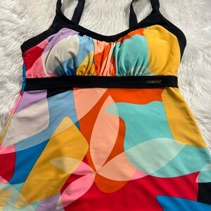 Zero x posur Colorful Abstract Print Tank Top